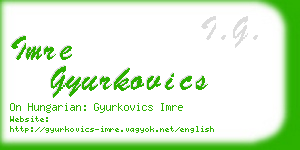 imre gyurkovics business card